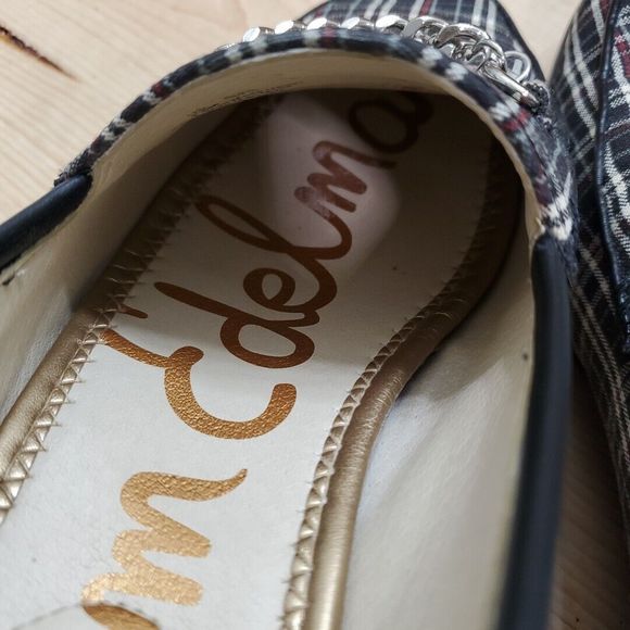 Sam Edelman Lorenzo Plaid Chain Loafer Fabric Career Wardrove Staple 7.5M/37.5 - Picture 11 of 13